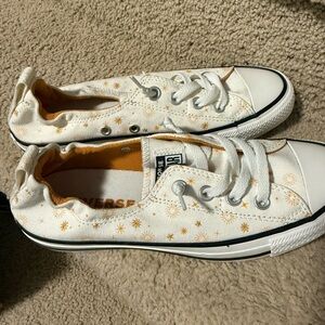 Converse White and Orange Sneakers